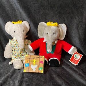 Babar and Celeste Plush Toy Set